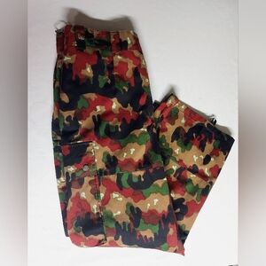 Vintage Unisex Swiss Army M70 Alpenflage TAZ83 Camo Field Gear Cargo Pants LARGE